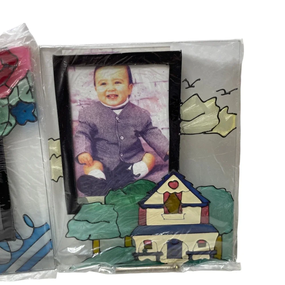Three Decorative Picture Frames Stained Glass Artistry 8 x 6 1/2‎